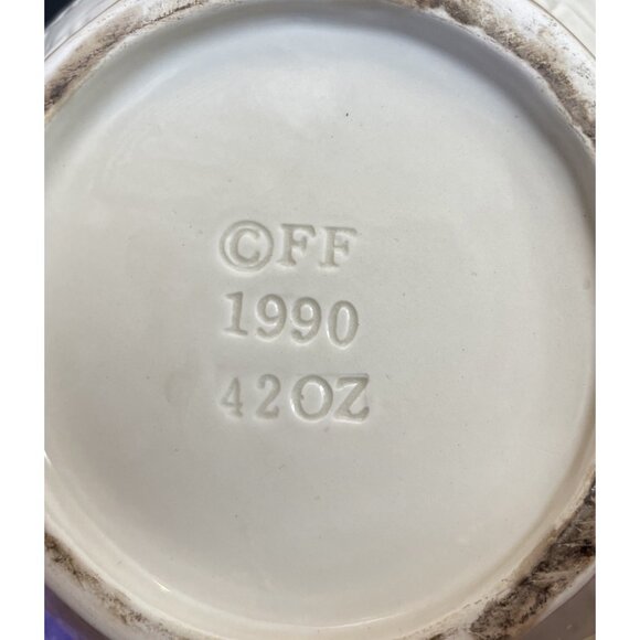 Fitz Floyd Fruit Teapot Basket Weave 42 oz Vintage 1990 Cottagecore Farm MCM - Picture 5 of 5